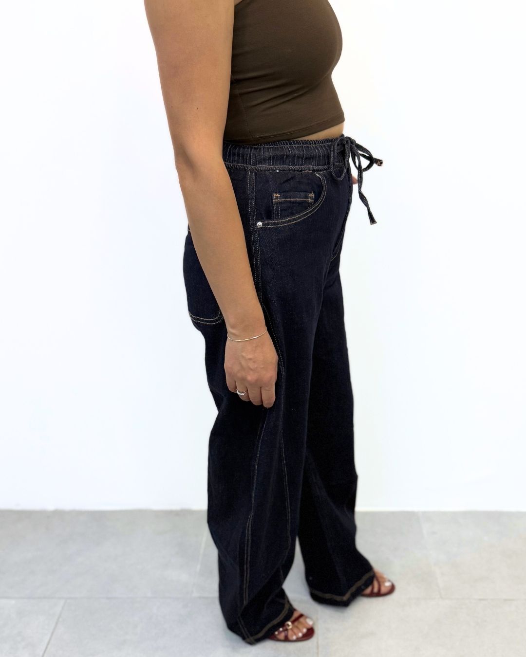 Jeans Balloon Fit con Elastico art-31928