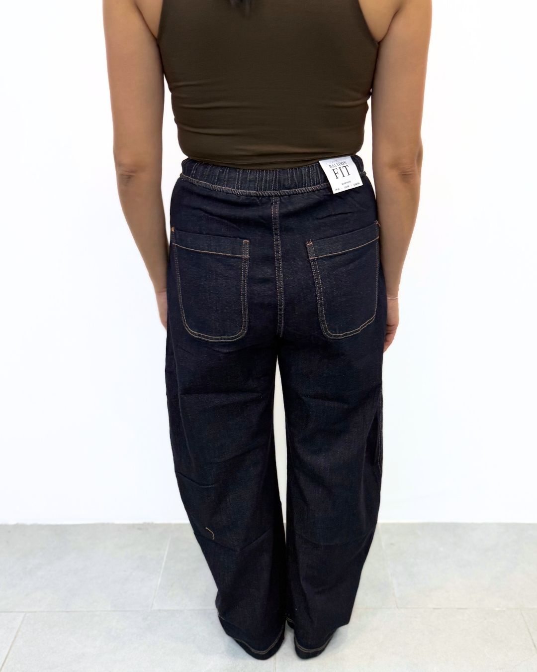 Jeans Balloon Fit con Elastico art-31928