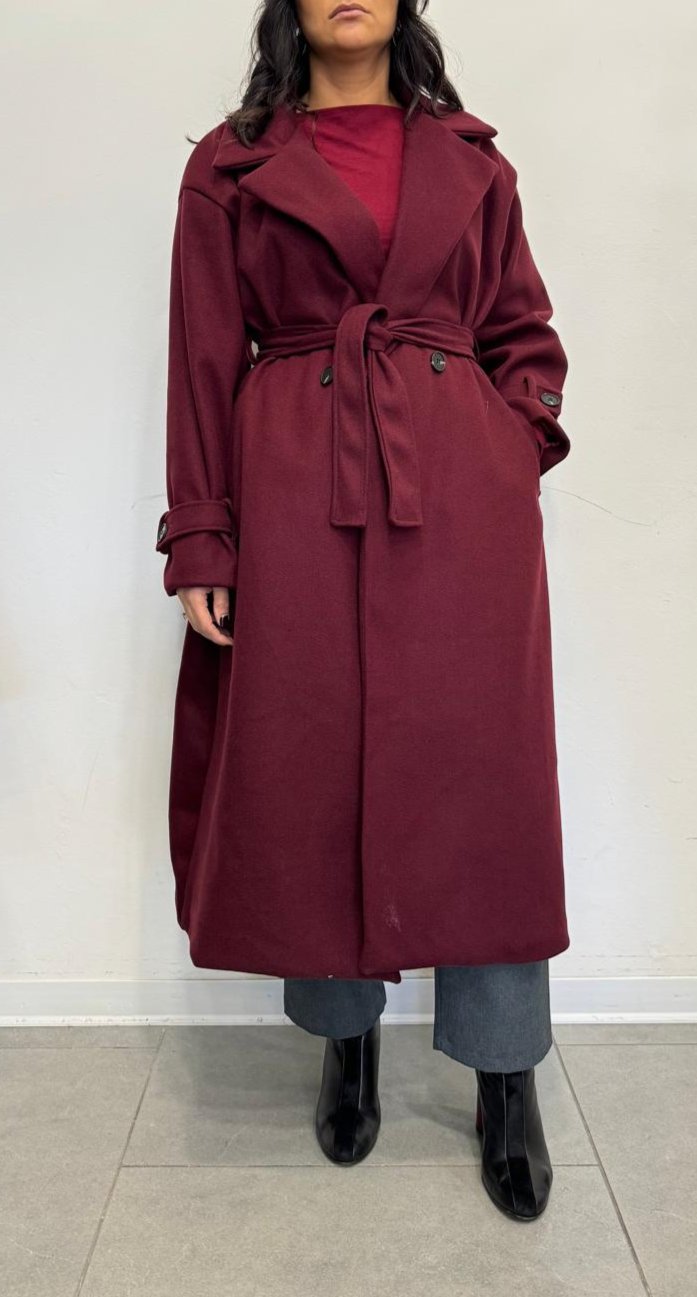 Cappotto Lungo con Cintura M11868