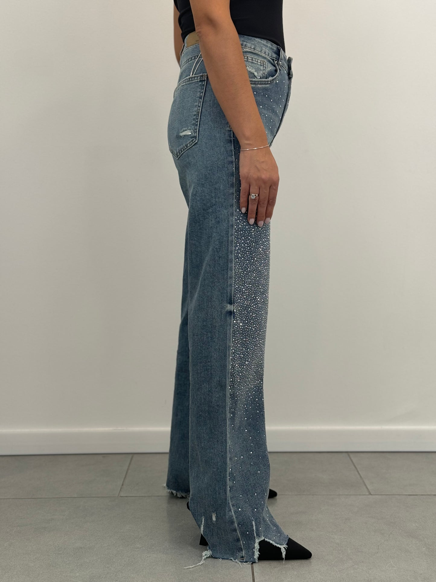 Jeans KATE con Strass art.743-2