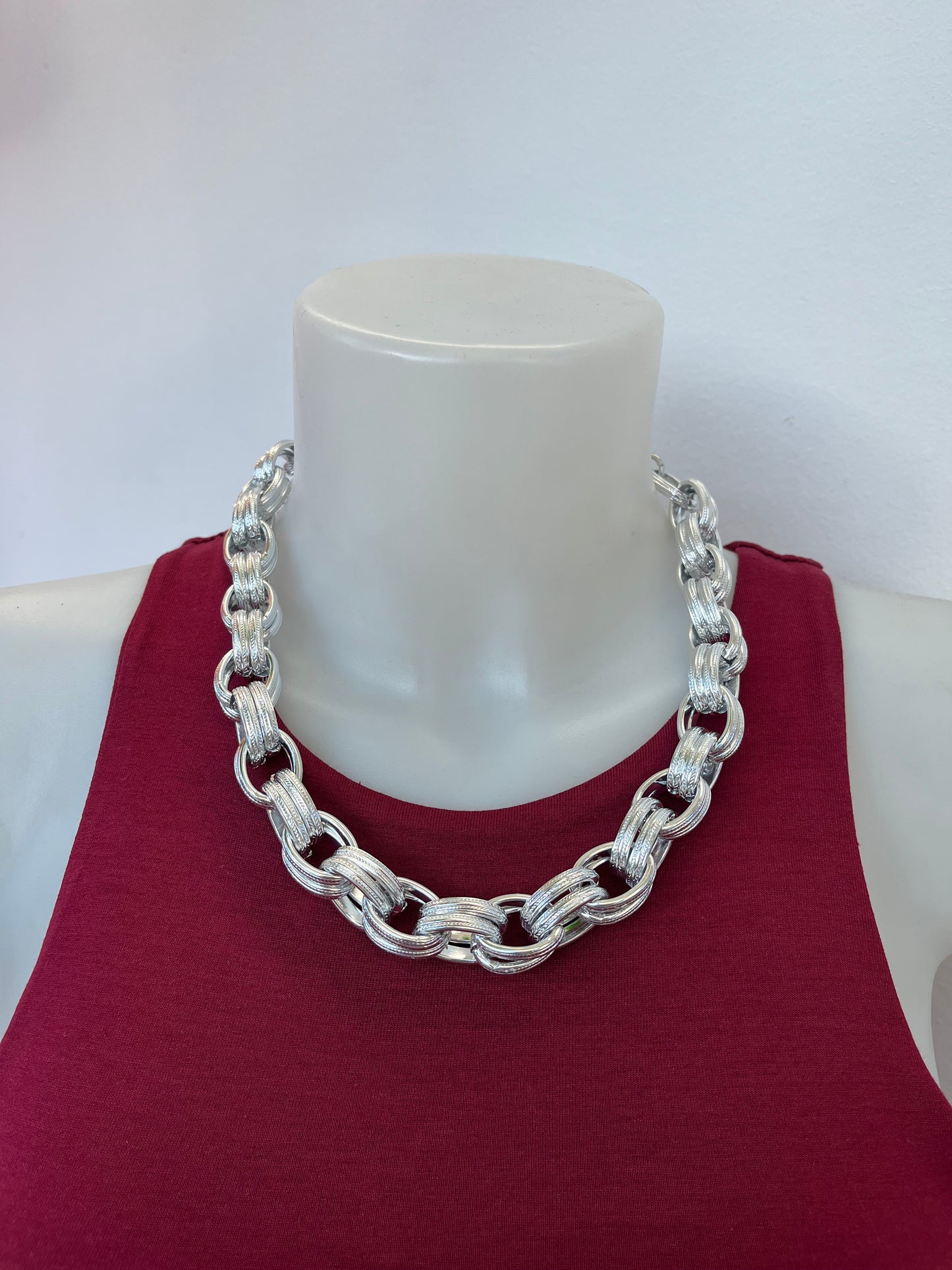 Collana ad anelli argento