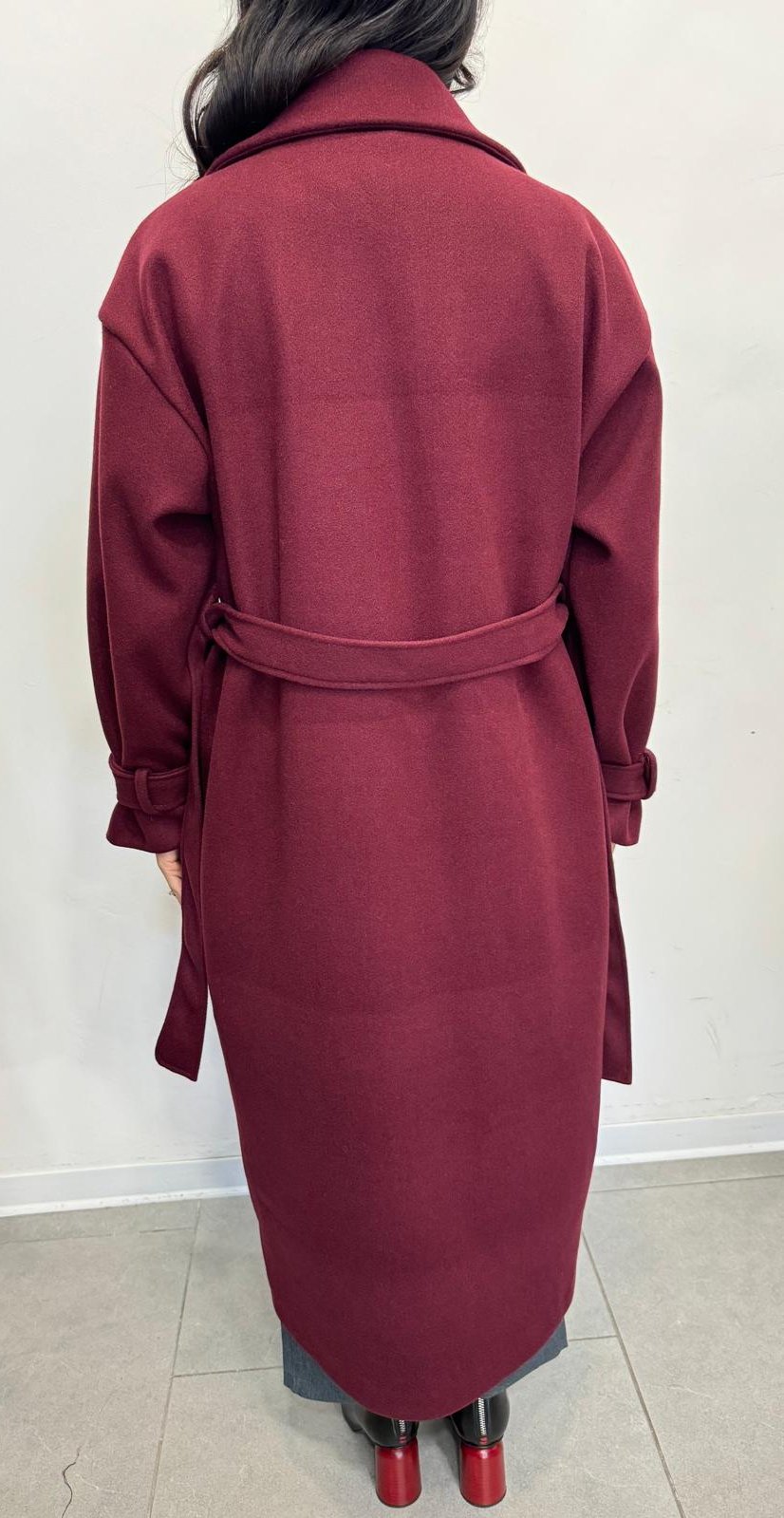 Cappotto Lungo con Cintura M11868