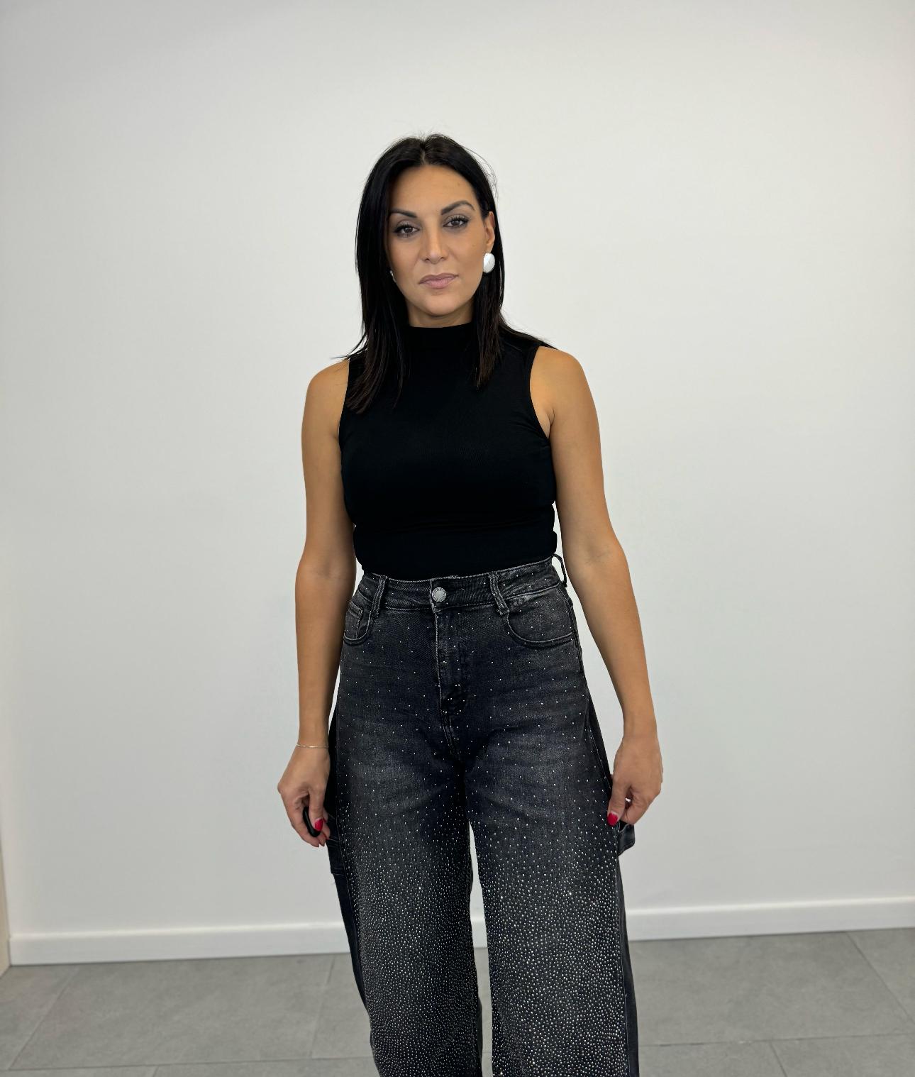 Jeans Balloon con strass art.007