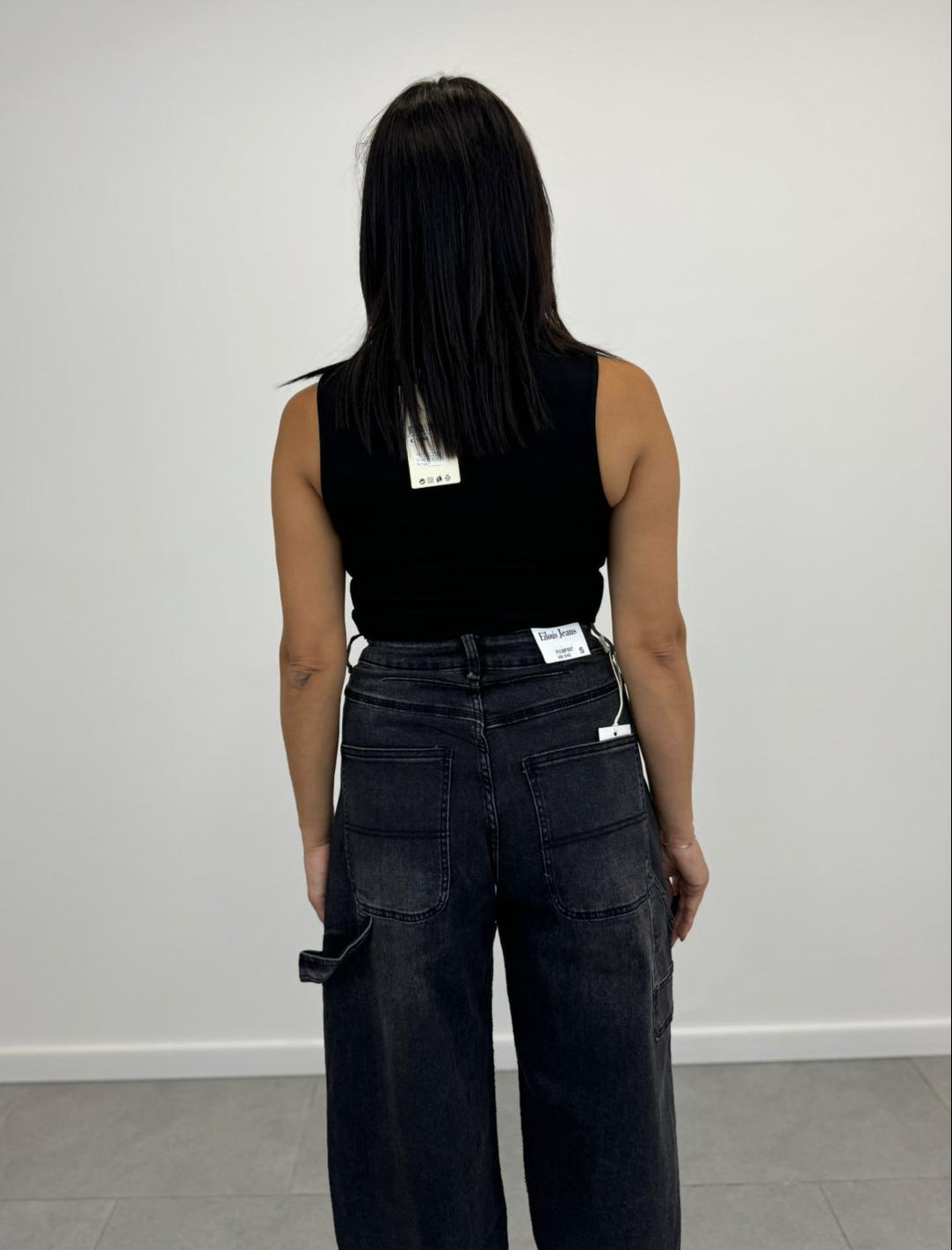 Top Basic Giromanica Nero art.7079