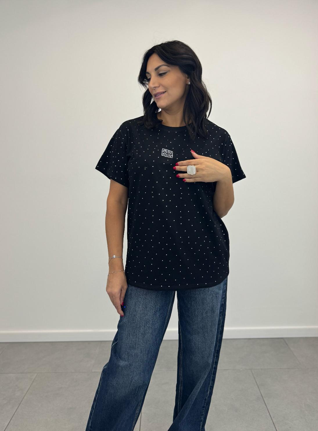 T-shirt con Strass art.4228