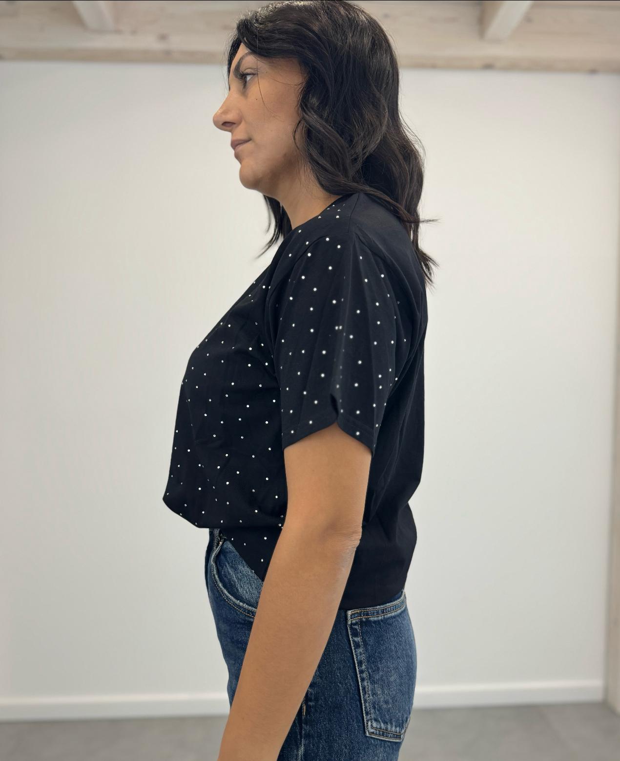 T-shirt con Strass art.4228