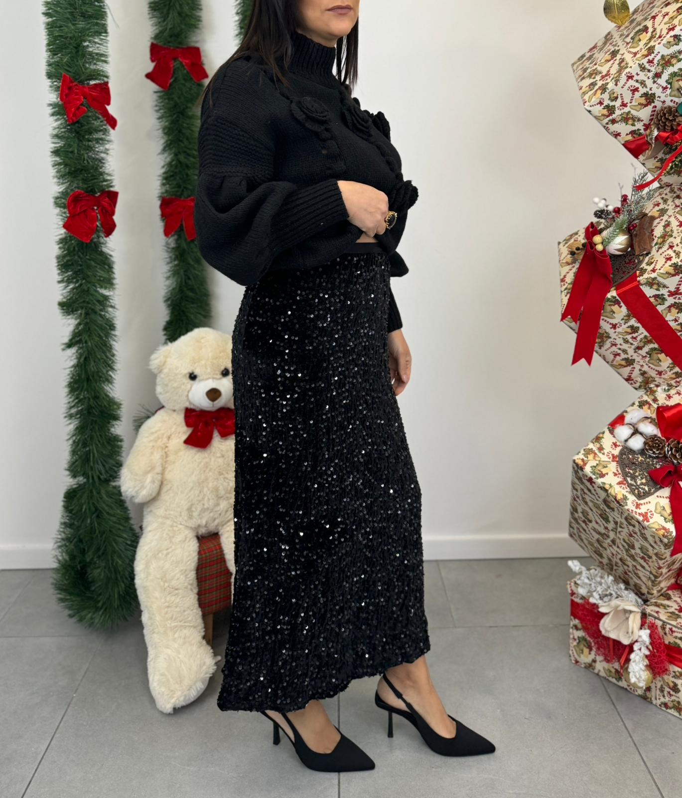 Gonna Longuette in Paillettes art. 1001