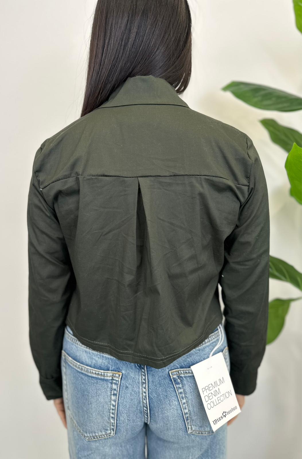 Camicia Crop Military