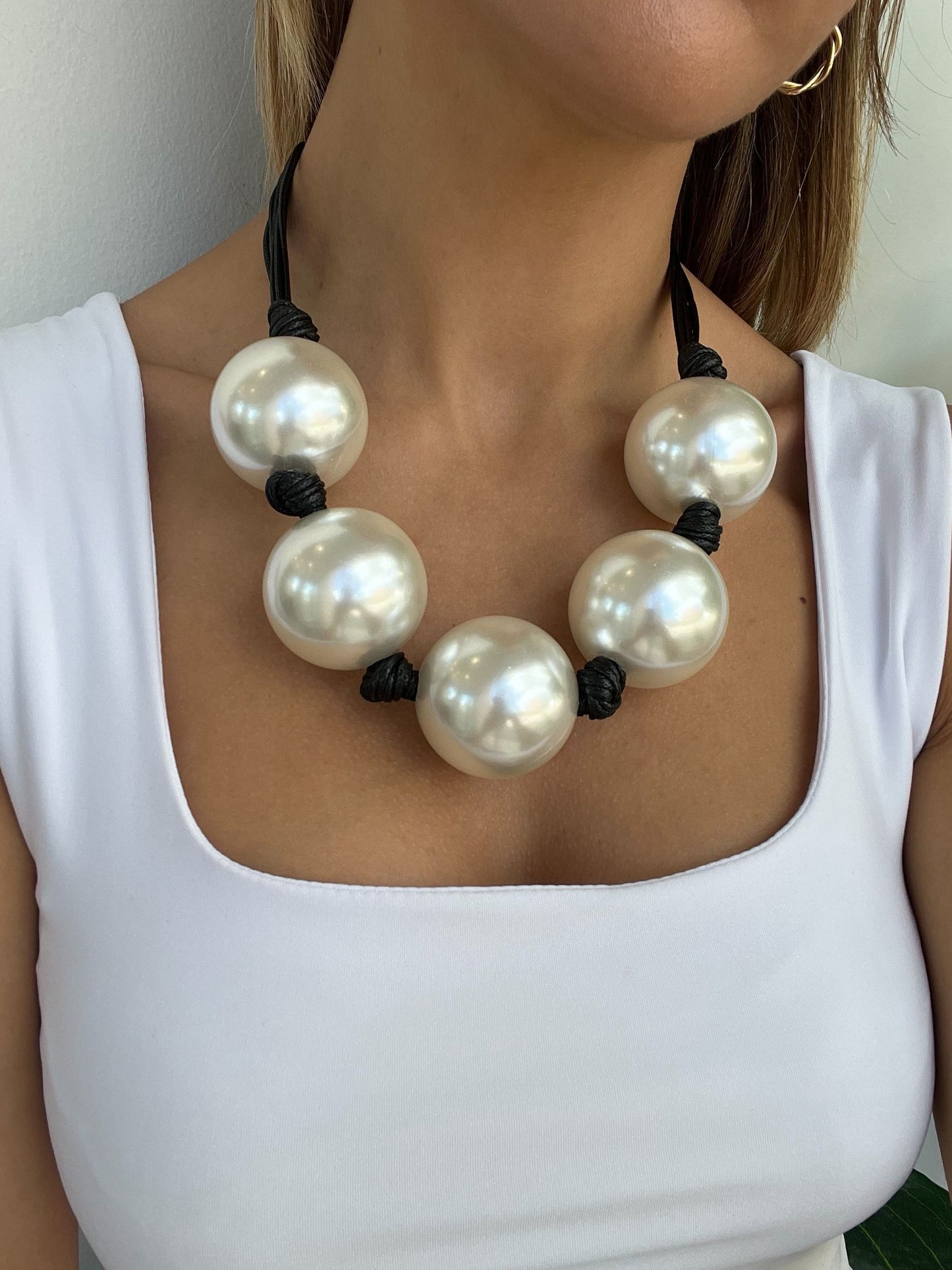 Collana perle giganti