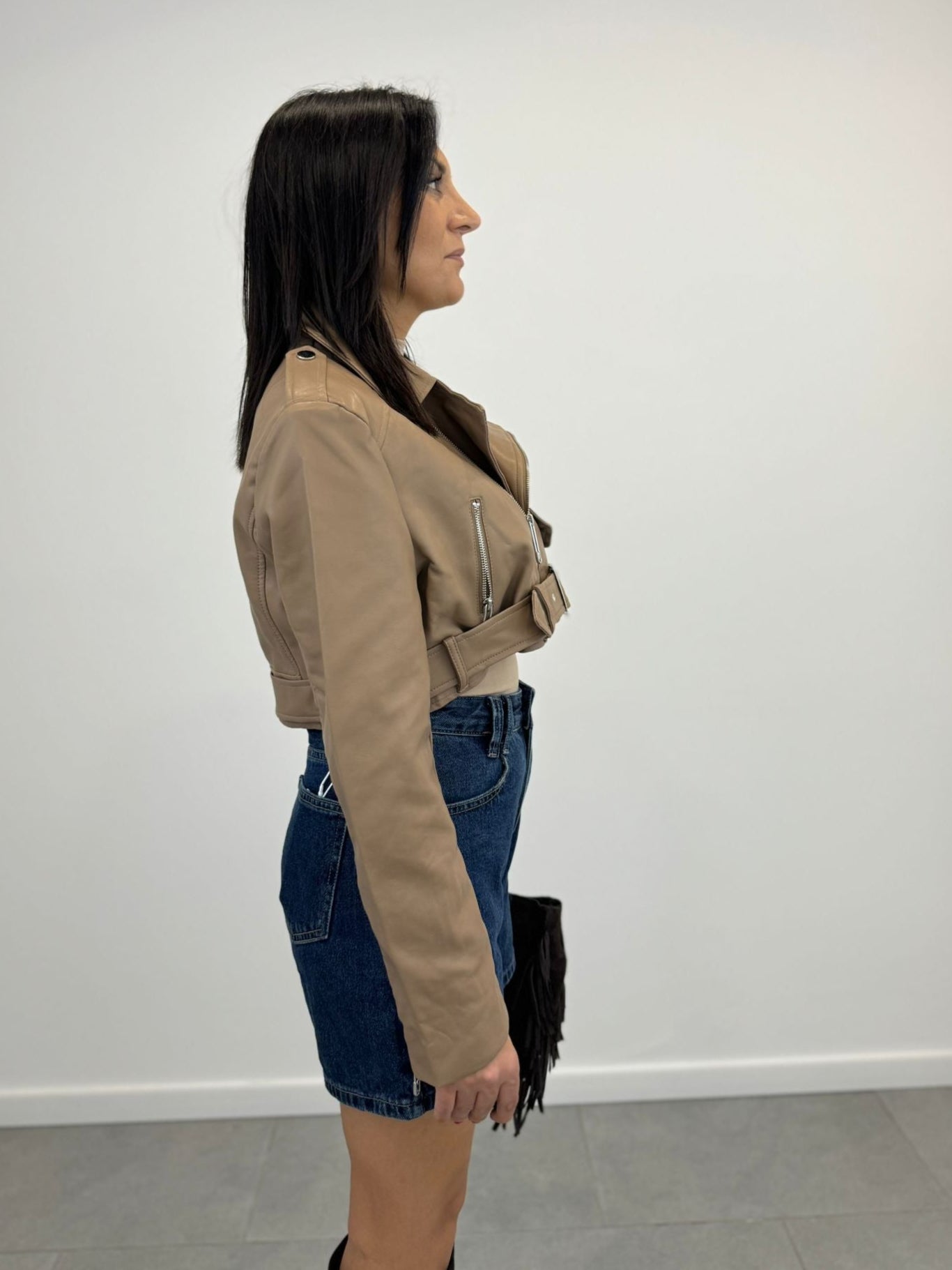 Chiodo Ecopelle Beige