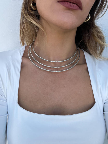 Collana Tre Fili Rigida