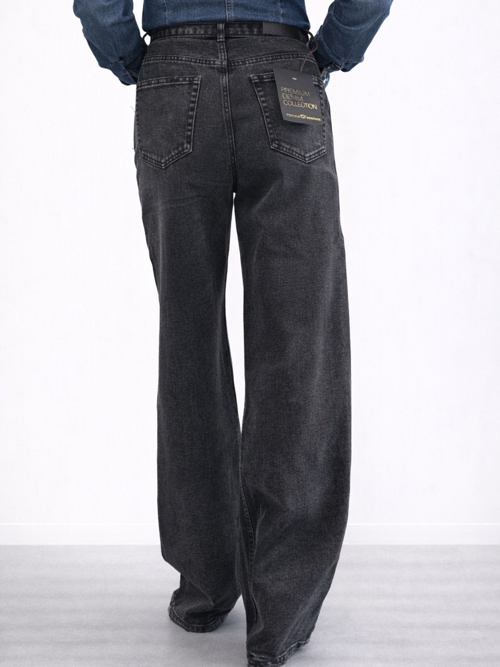 Jeans Palazzo Grigio art.8000-9
