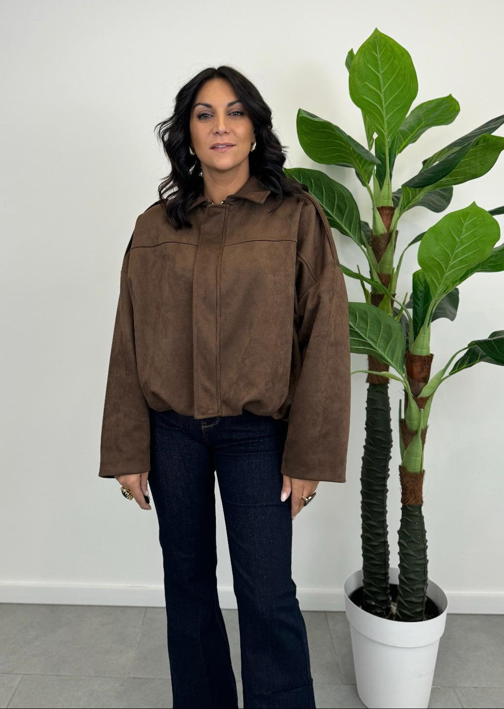 Bomber Camoscio Marrone art. 3587