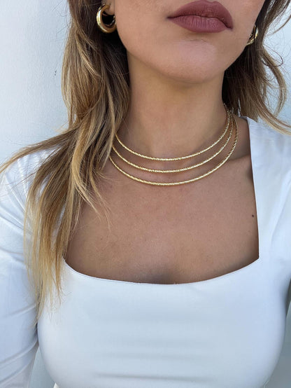 Collana Tre Fili Rigida