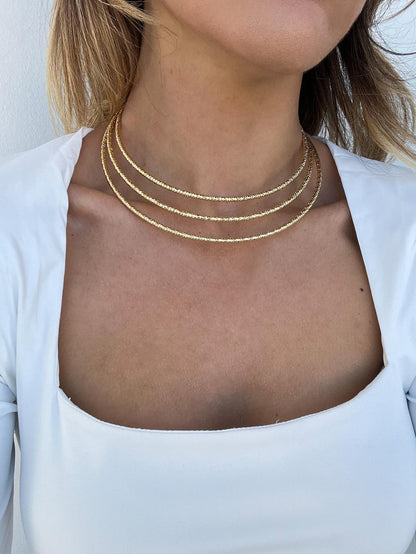 Collana Tre Fili Rigida