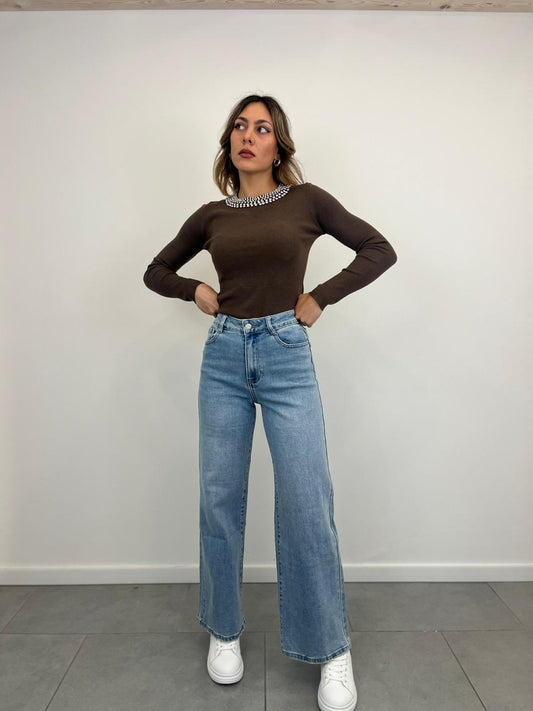 Jeans Wide leg Laulia art. 399-10