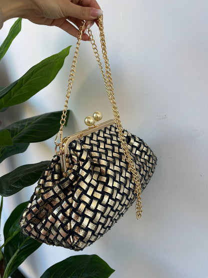 Borsa sacchetto intrecciata art.90210