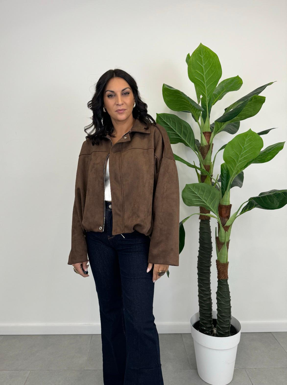 Bomber Camoscio Marrone art. 3587