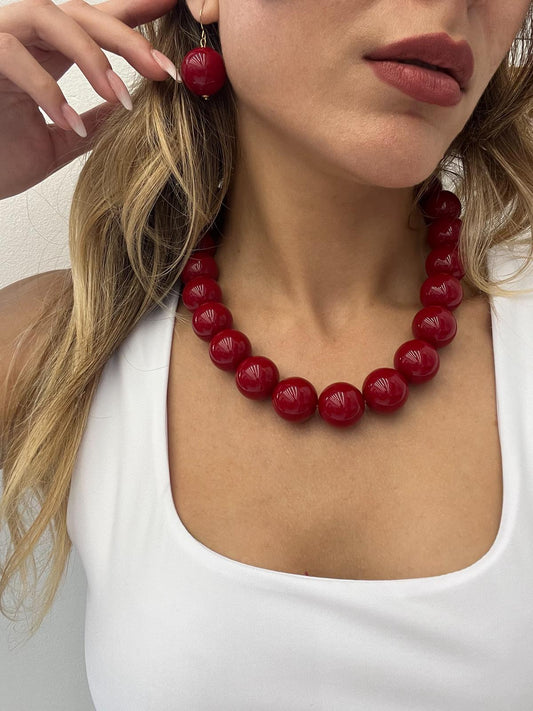 Set collana e orecchini perle