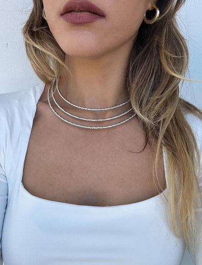 Collana Tre Fili Rigida