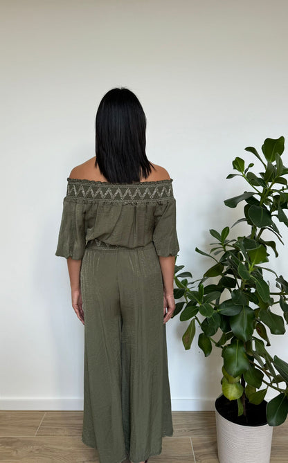 Coordinato con top scollo a barca art.903302