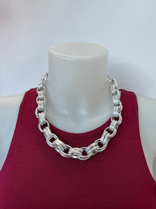 Collana ad anelli argento