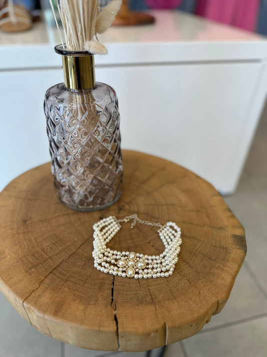 Collana Chocker con Perle