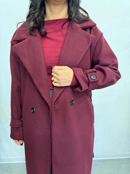 Cappotto Lungo con Cintura M11868