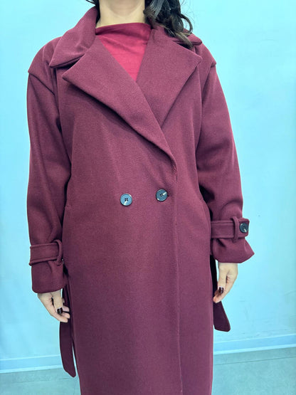 Cappotto Lungo con Cintura M11868