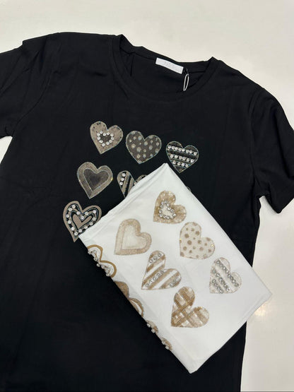 T-Shirt con Cuori art.202