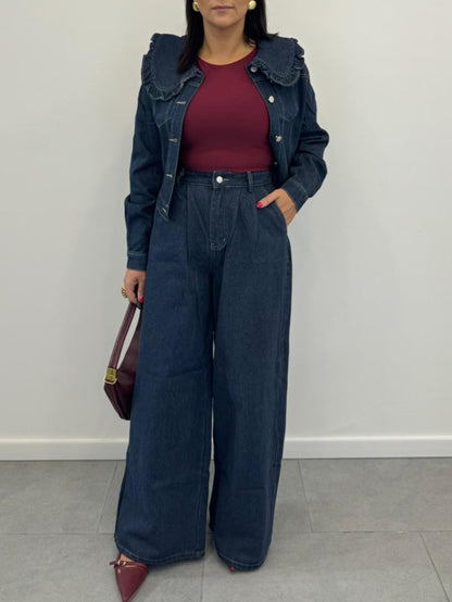 Jeans Palazzo con Pence art8879-1