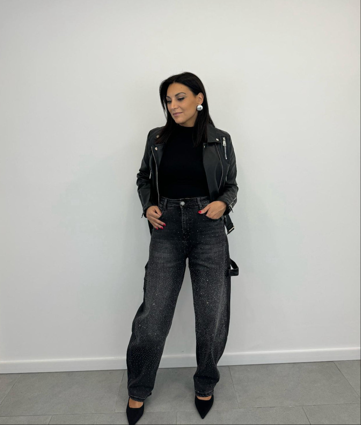 Jeans Balloon con strass art.007
