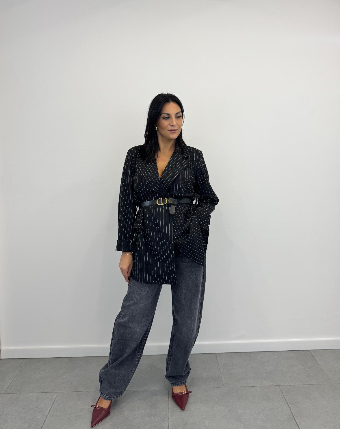 Blazer Gessato Nero art.91759