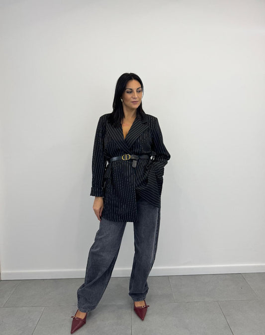 Blazer Gessato Nero art.91759