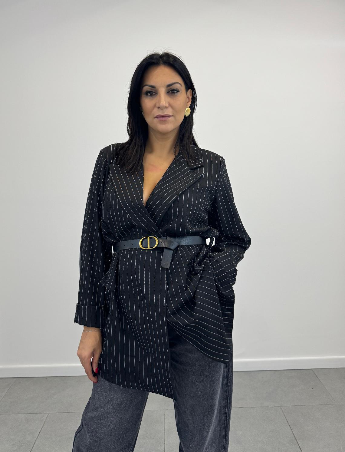 Blazer Gessato Nero art.91759