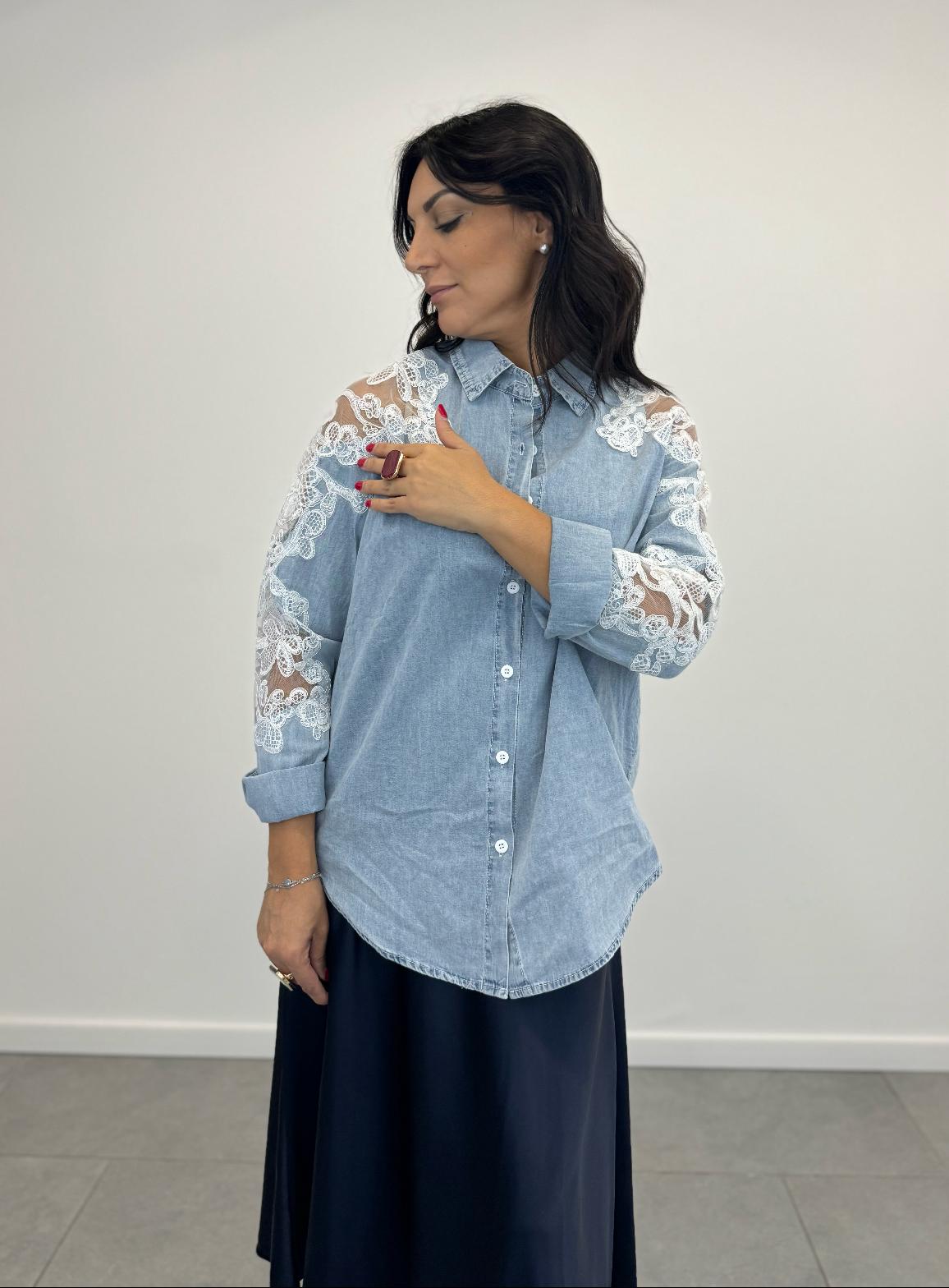 Camicia in Jeans con Pizzo ART.0047