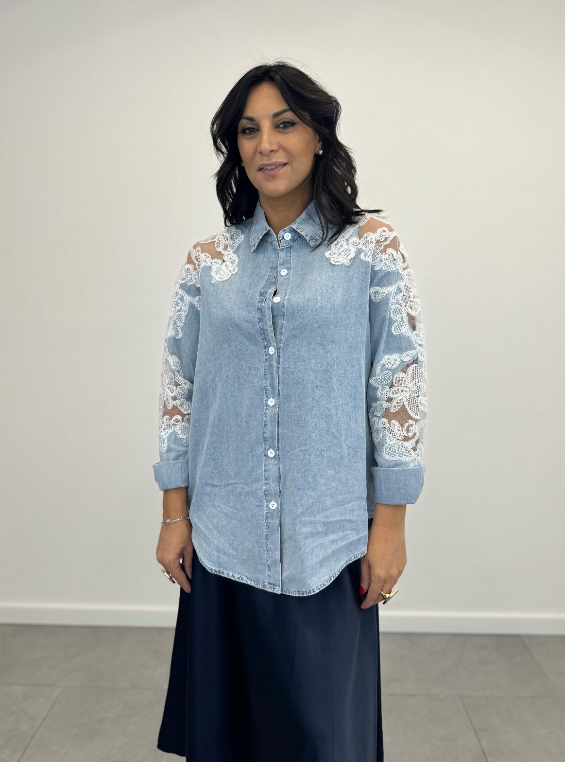 Camicia in Jeans con Pizzo ART.0047