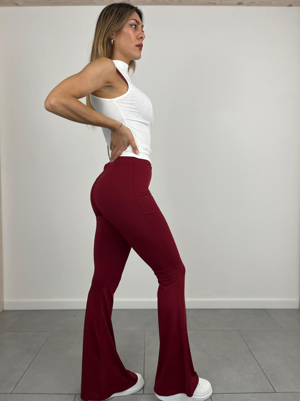 Pantalone 'Noemi' BORGOGNA art.23500