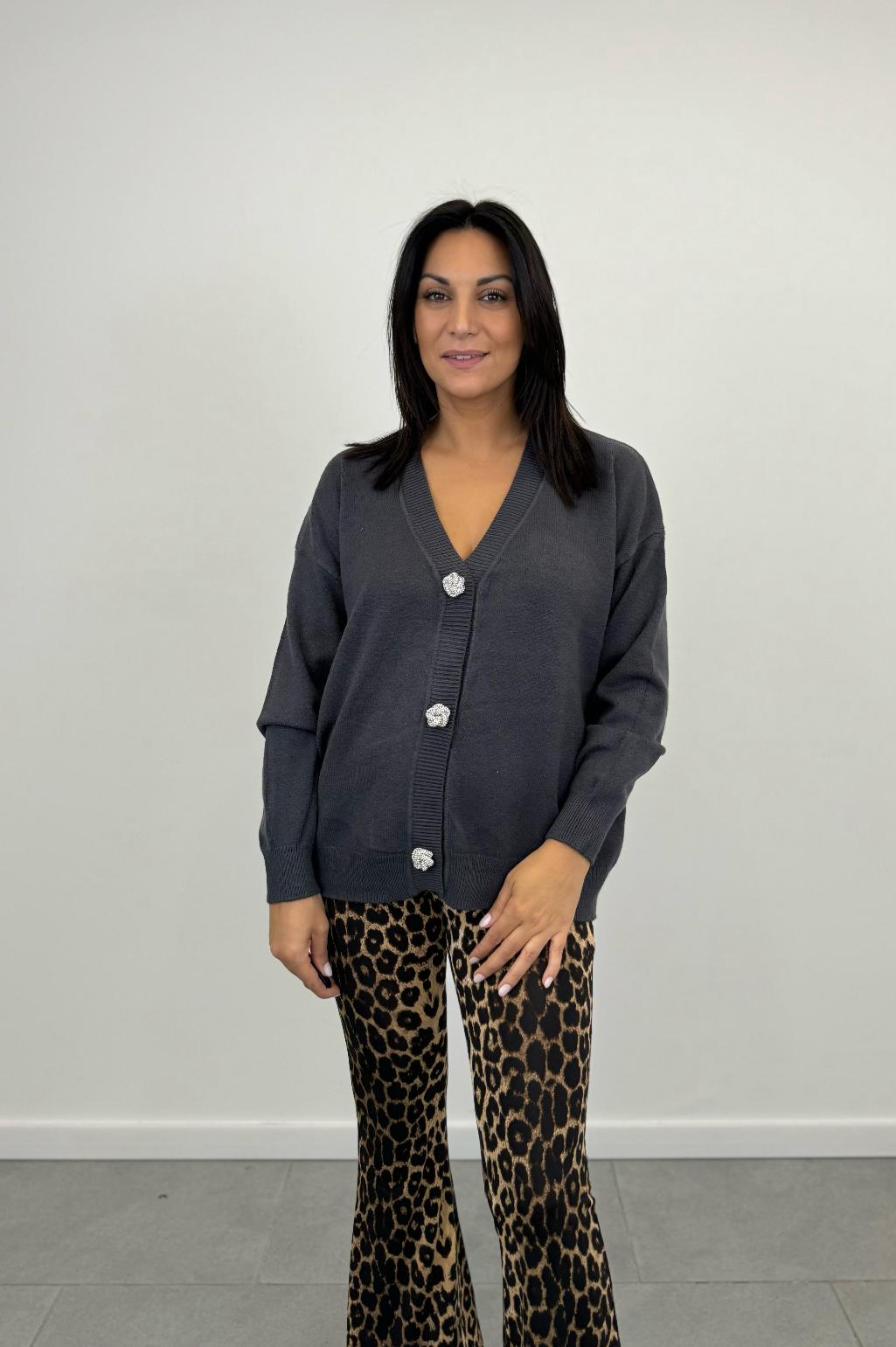 Cardigan con bottone 'Nodo' art.3031