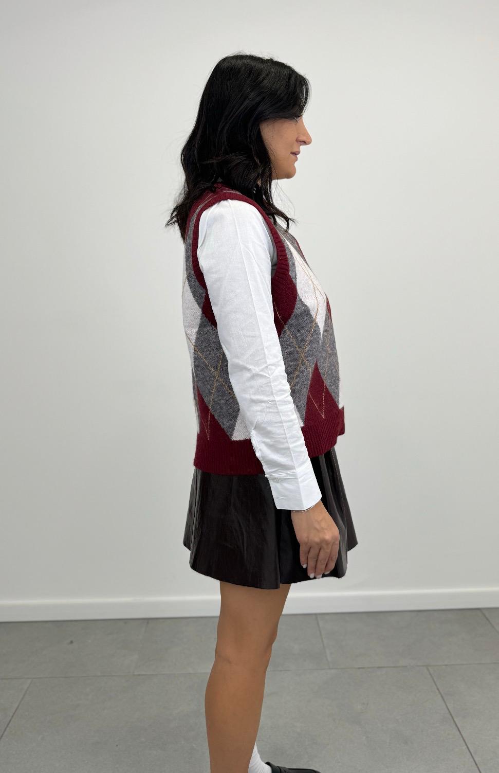 Gilet BRITISH - Bordeaux art. 879