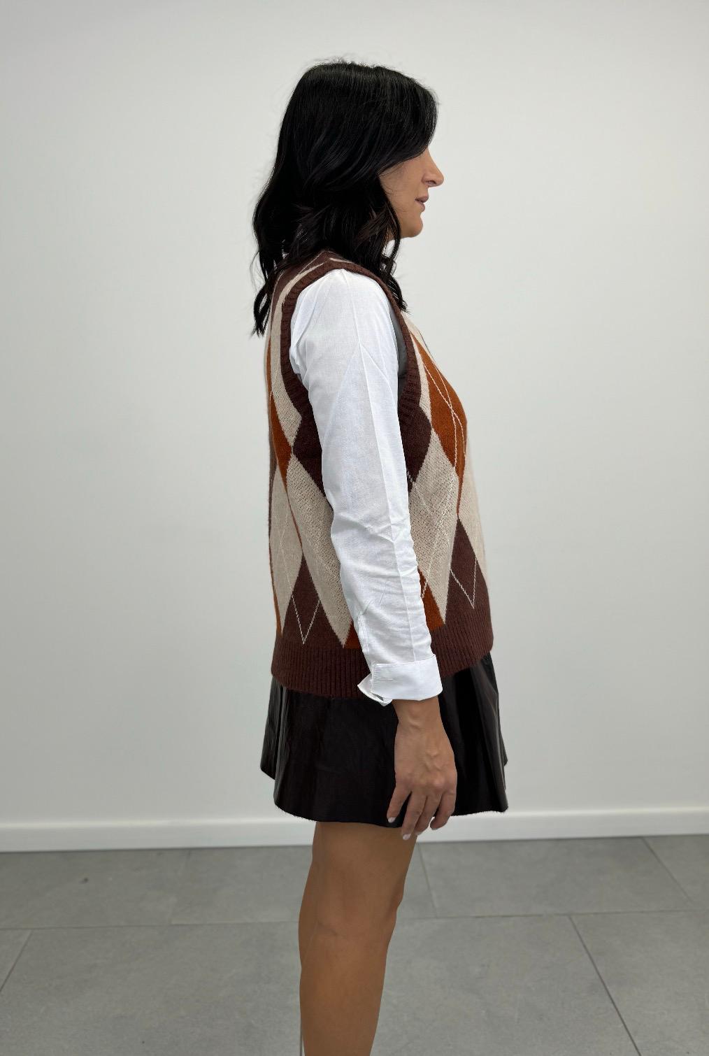 Gilet BRITISH - Coffee art. 879