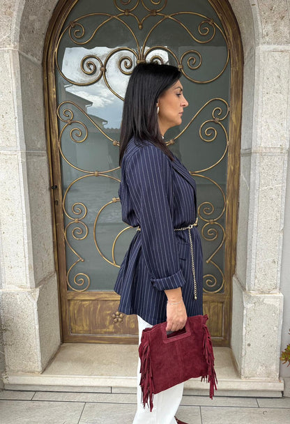 Blazer Gessato Blu Navy art.91759