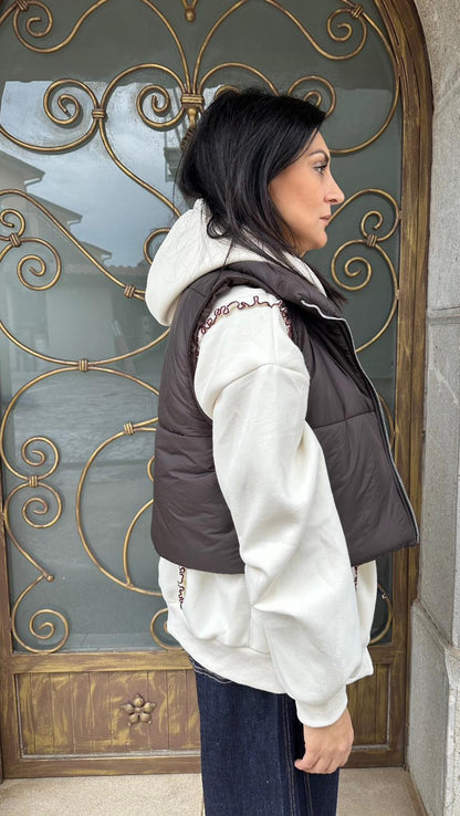 Gilet Piumino MARRONE art. 82230