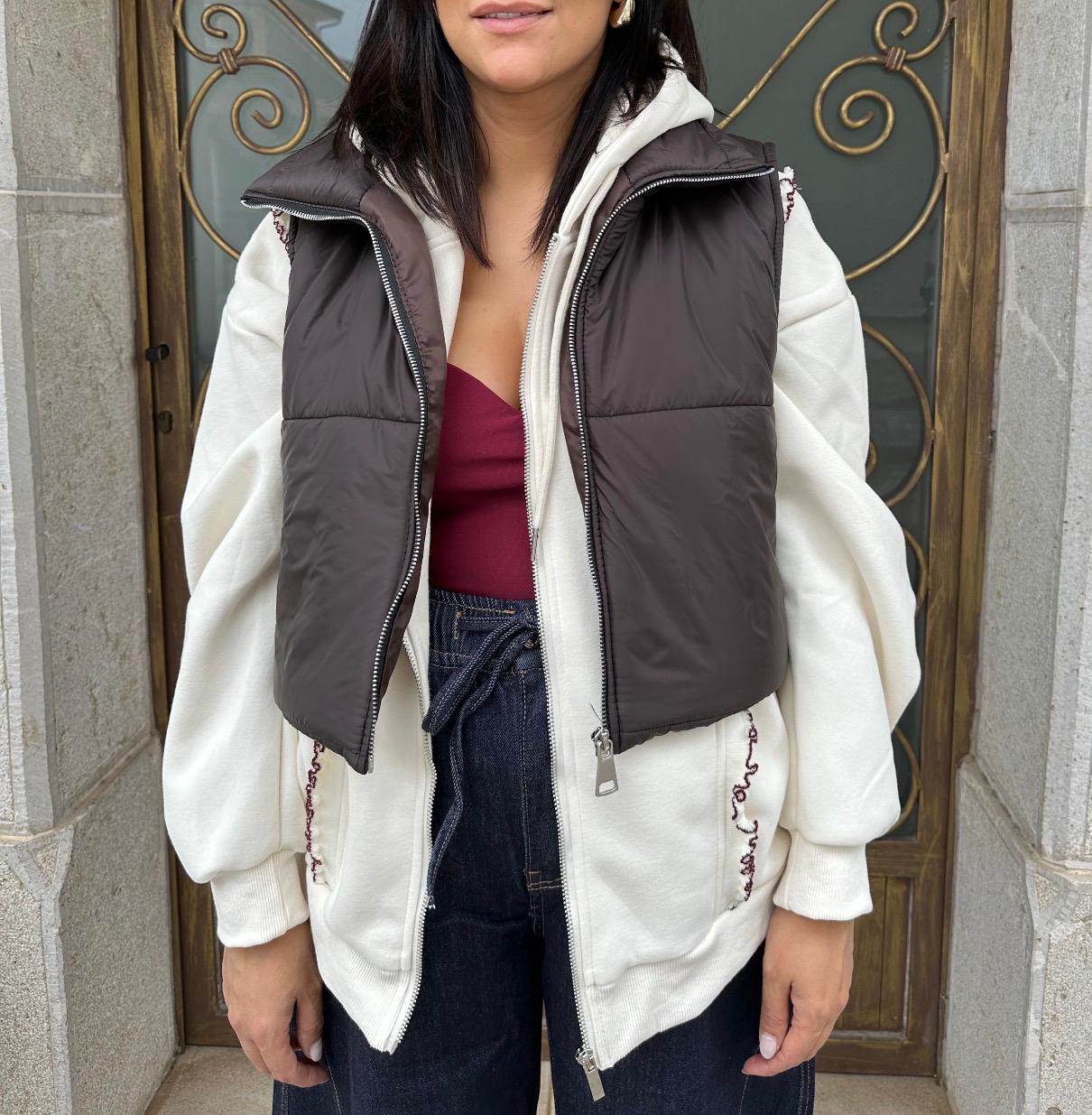 Gilet Piumino MARRONE art. 82230