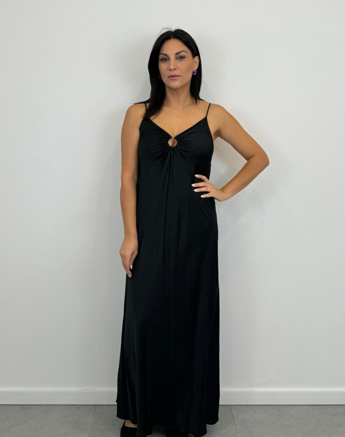 Abito Satin NERO art.5720