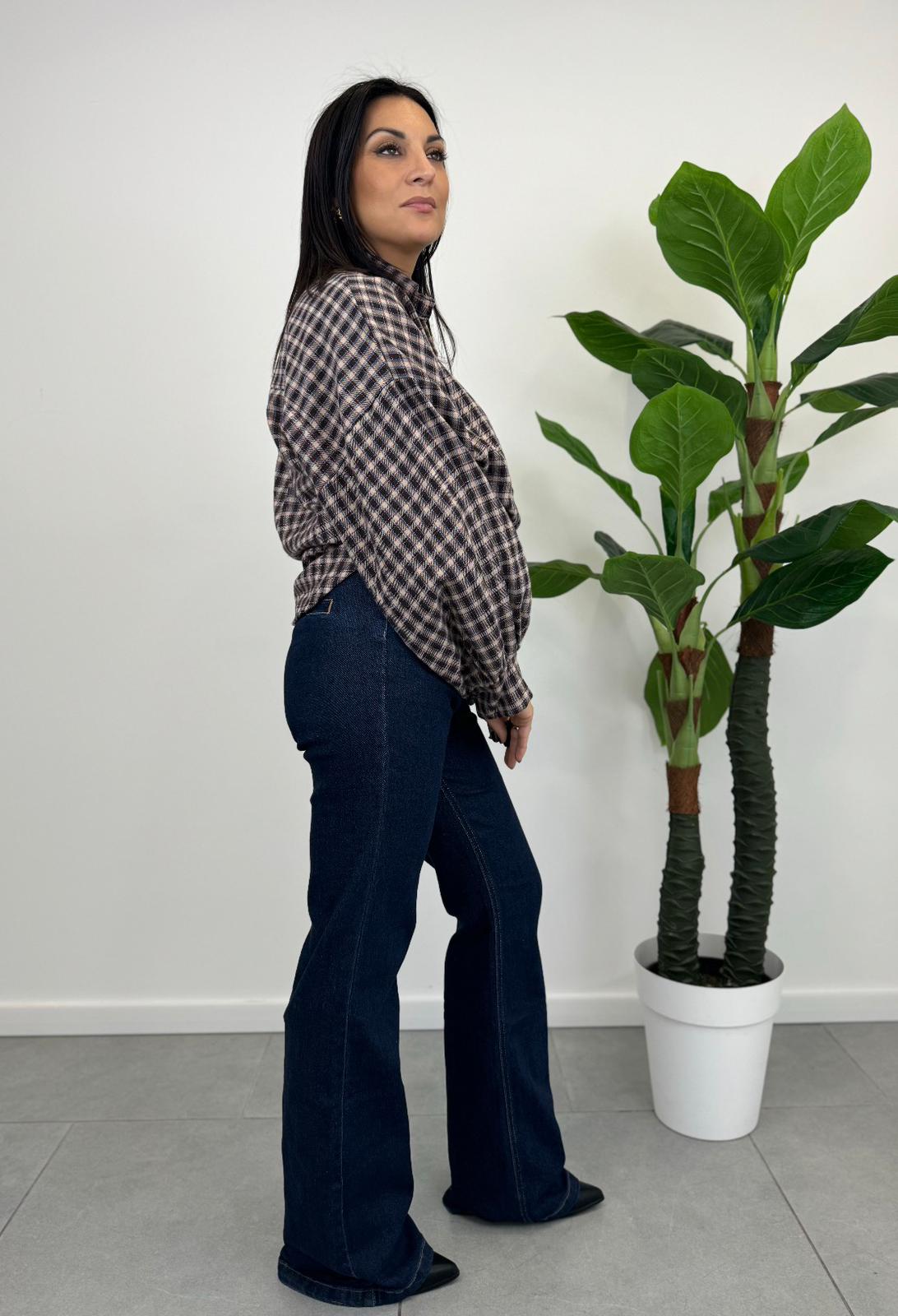 Jeans LAVAGGIO ZERO a Palazzo con Cintura art.12505