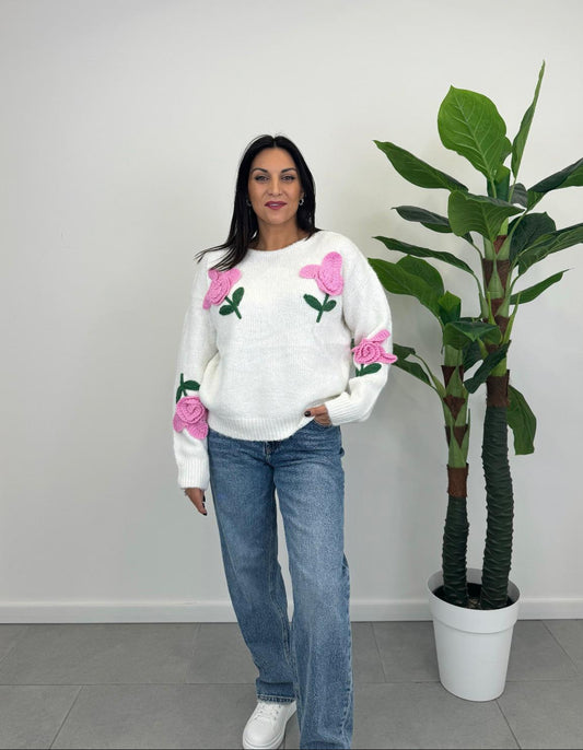 Maglione con Rose 3D