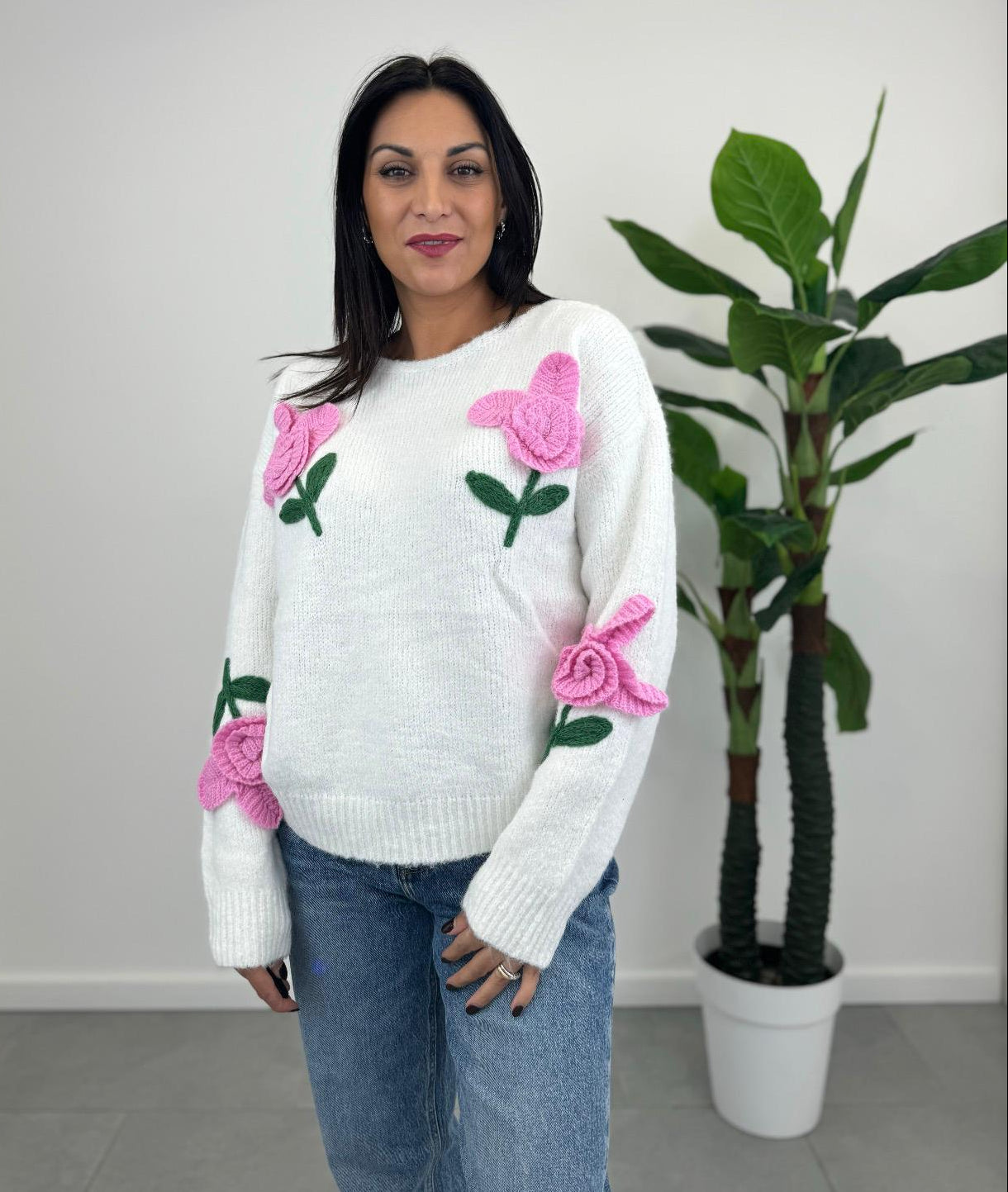 Maglione con Rose 3D