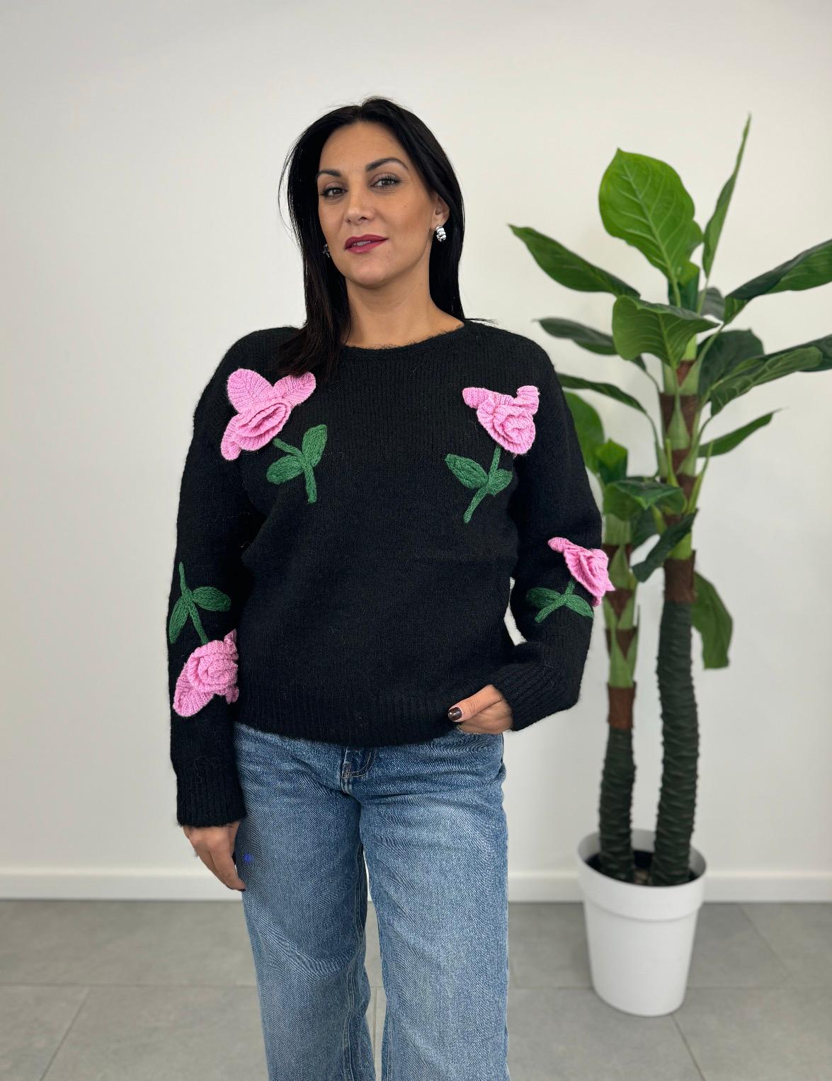 Maglione con Rose 3D