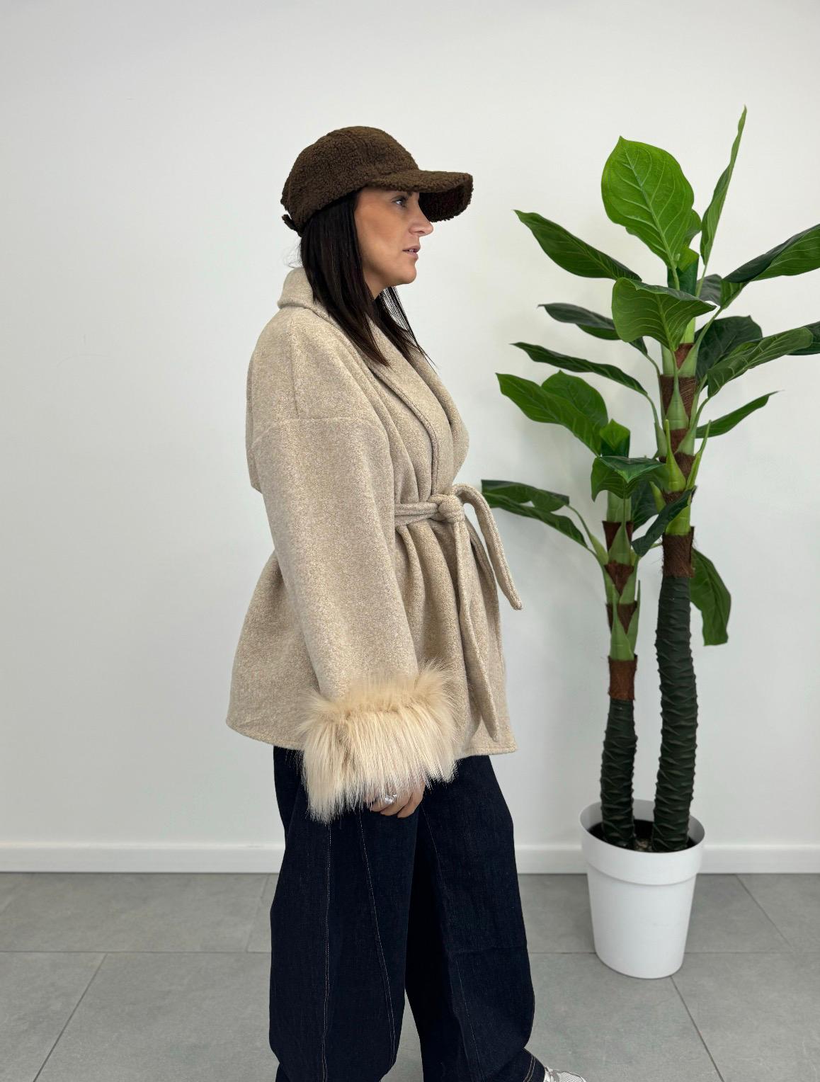 Cappotto Greta con Ecopelliccia art. 86369